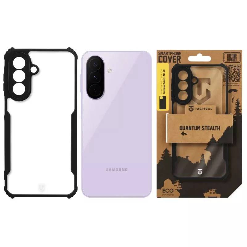 Tactical achterzijde cover Quantum Stealth Samsung Galaxy A27 5G transparant/zwart