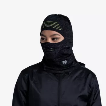 BUFF DryFlx Pro balaclava - zwart, naadloze 4-way stretch, thermisch, reflecterend