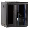 DSIT DS10-3304 10 inch 4U wandmontage-serverkast met glazen deur, 312x310x264 mm, zwart