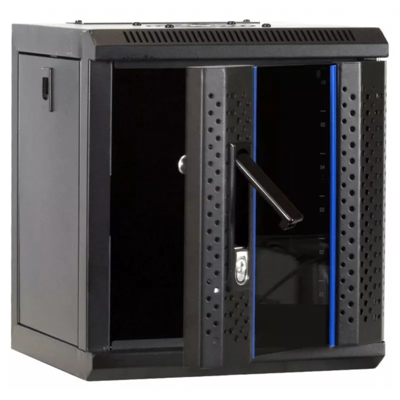 DSIT DS10-3304 10 inch 4U wandmontage-serverkast met glazen deur, 312x310x264 mm, zwart