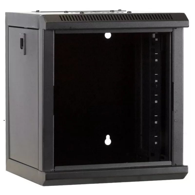 DSIT DS10-3304 10 inch 4U wandmontage-serverkast met glazen deur, 312x310x264 mm, zwart