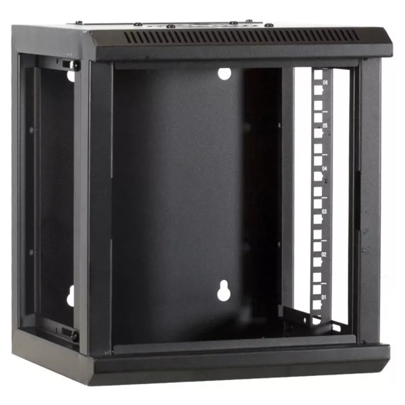 DSIT DS10-3304 10 inch 4U wandmontage-serverkast met glazen deur, 312x310x264 mm, zwart