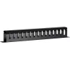 DSIT DS-1902 19 inch kabelmanagement-blindplaat met schuifdeksel, 1U, zwart