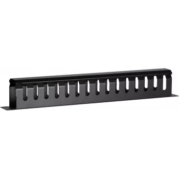 DSIT DS-1902 19 inch kabelmanagement-blindplaat met schuifdeksel, 1U, zwart