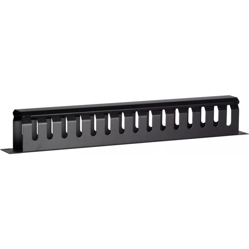 DSIT DS-1902 19 inch kabelmanagement-blindplaat met schuifdeksel, 1U, zwart