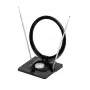 Vivanco VVTVANTSCIRCLE Binnenantenne DVB-T2/DAB+ Vlakantenne met 4G/5G-filter, Zwart