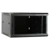 DSIT 6U Wandmontage Serverkast met Glazen Deur, 600 x 600 x 368 mm, Zwart