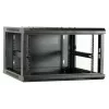 DSIT 6U Wandmontage Serverkast met Glazen Deur, 600 x 600 x 368 mm, Zwart
