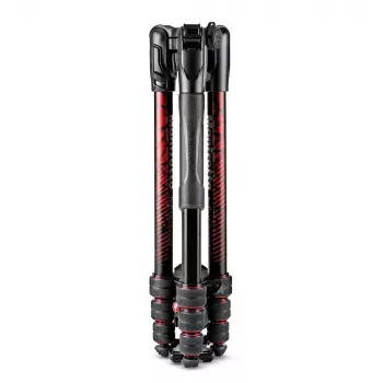 Manfrotto MKBFRTA4RD-BH Befree 4-section aluminium reisstatief met kogelkop, rood