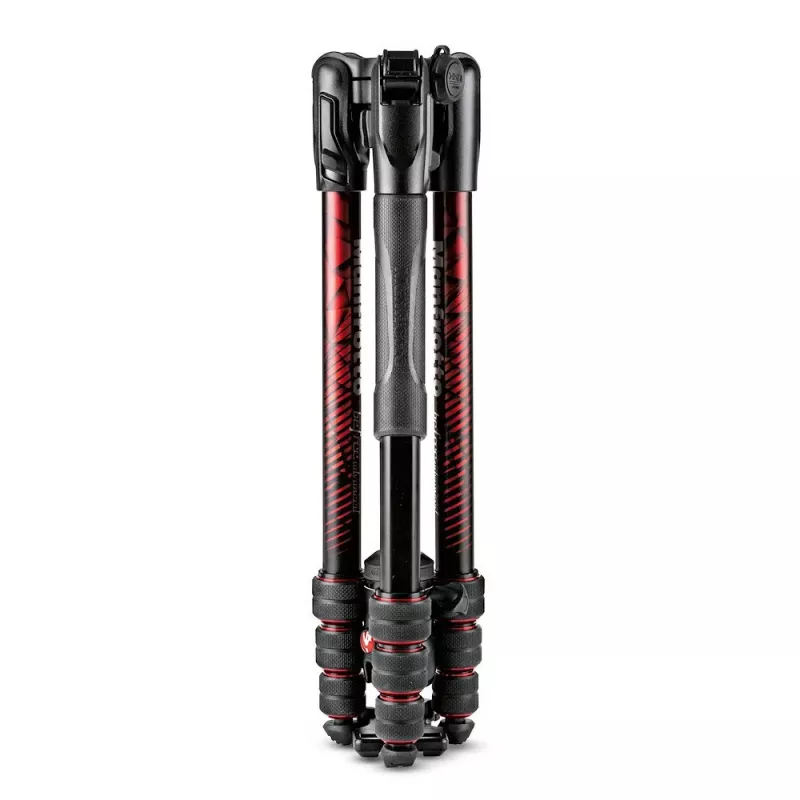 Manfrotto MKBFRTA4RD-BH Befree 4-section aluminium reisstatief met kogelkop, rood