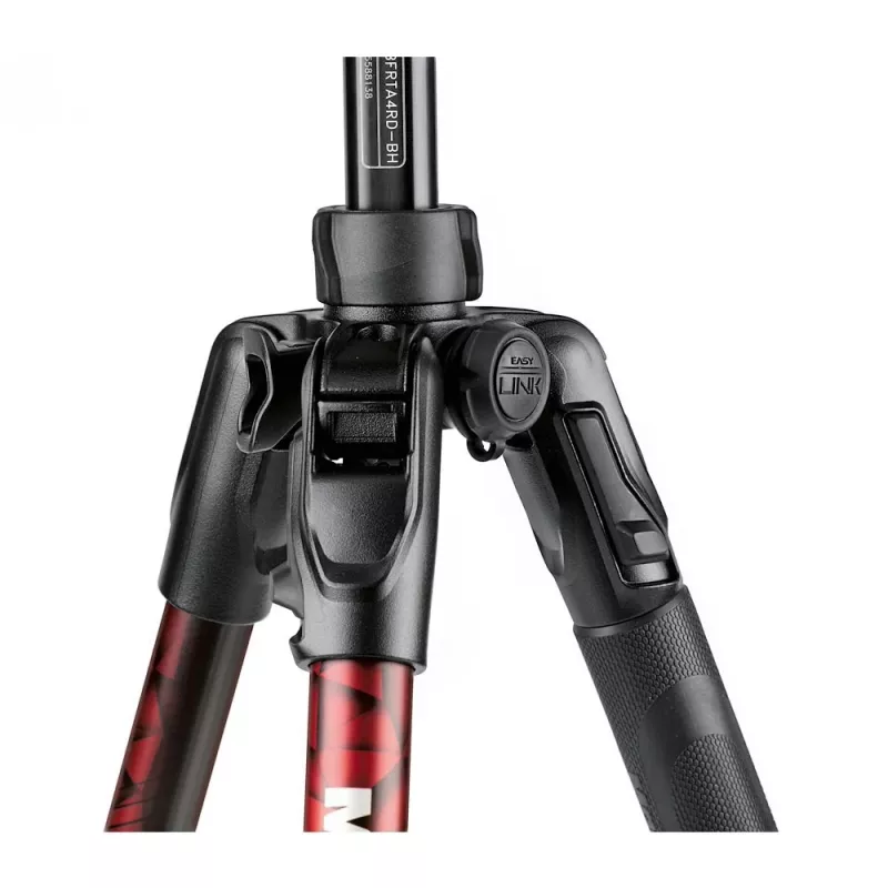 Manfrotto MKBFRTA4RD-BH Befree 4-section aluminium reisstatief met kogelkop, rood