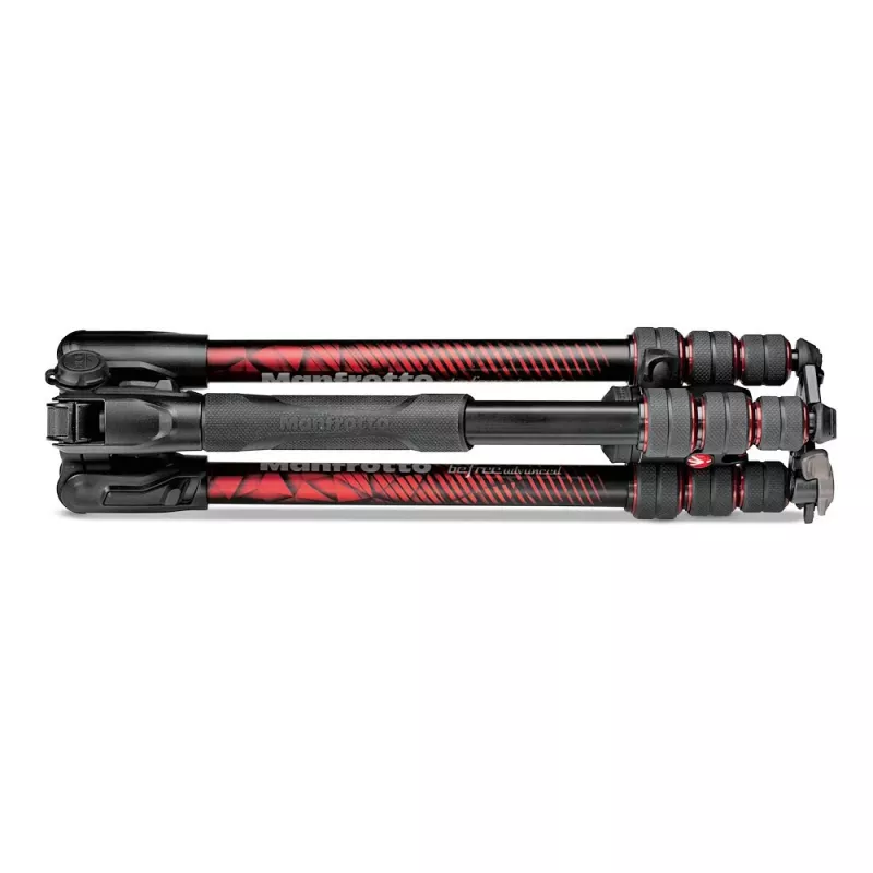 Manfrotto MKBFRTA4RD-BH Befree 4-section aluminium reisstatief met kogelkop, rood