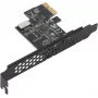 GEMBIRD UPC-U3 PCI-Express-USB-3.2-Gen-1-kaart, 2x Type-A, SATA-voeding, ASMedia-chipset