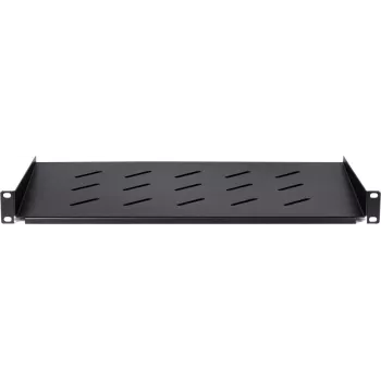 DSIT DS-FH1U250 1U vast schap voor 450 mm diepe wandkasten, 250 mm diepte, 25 kg belasting, zwart