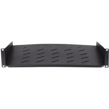 DSIT DS-FH2U400 2U vast schap voor 600 mm diepe wandbehuizingen, 400 mm diepte, zwart