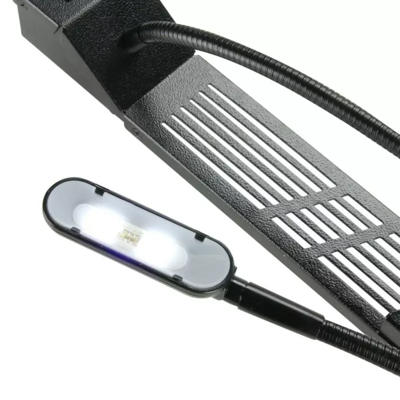 DSIT 19 inch zwanenhals-LED-lamp met dimmer - wit/blauw