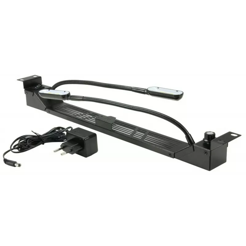 DSIT 19 inch zwanenhals-LED-lamp met dimmer - wit/blauw