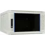 DSIT 6U wandmontage-serverkast met glazen deur, wit, 600x600x368 mm
