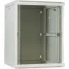 DSIT 6U wandmontage-serverkast met glazen deur, wit, 600x600x368 mm