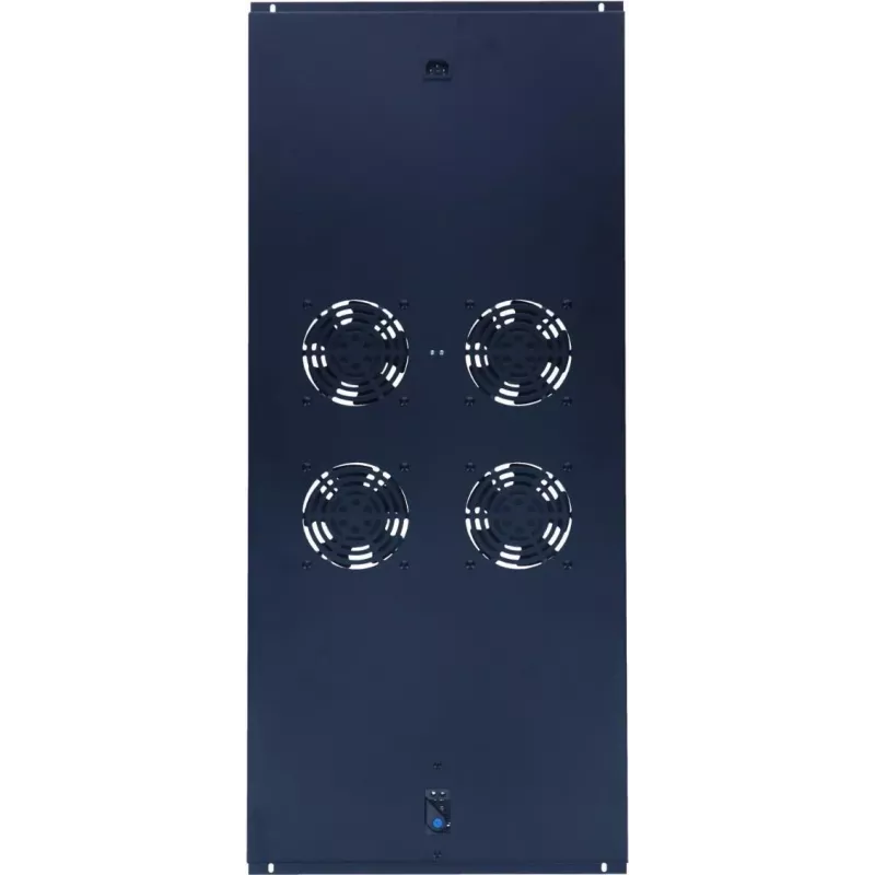DSIT DS-FT120 dakventilatoreenheid voor 1200mm serverracks - 4 ventilatoren met thermostaat, 480 m³/h, 230V, zwart