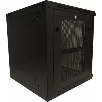 DSIT 12U 19 inch wandmontage-serverkast met glazen deur en geperforeerde zijwanden 600x600x635 mm (DS6612ZP)