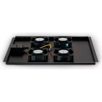 DSIT DS-FT80 4-ventilator serverrack-koeleenheid met thermostaat voor 800 mm diepe kasten, 1U, 230V, zwart