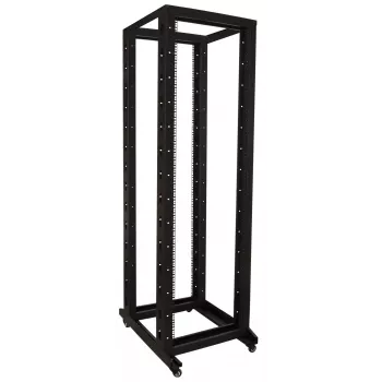 DSIT 42U 19 inch vrijstaande serverrack op wielen, 600x800x2000 mm, zwart, ongemonteerd