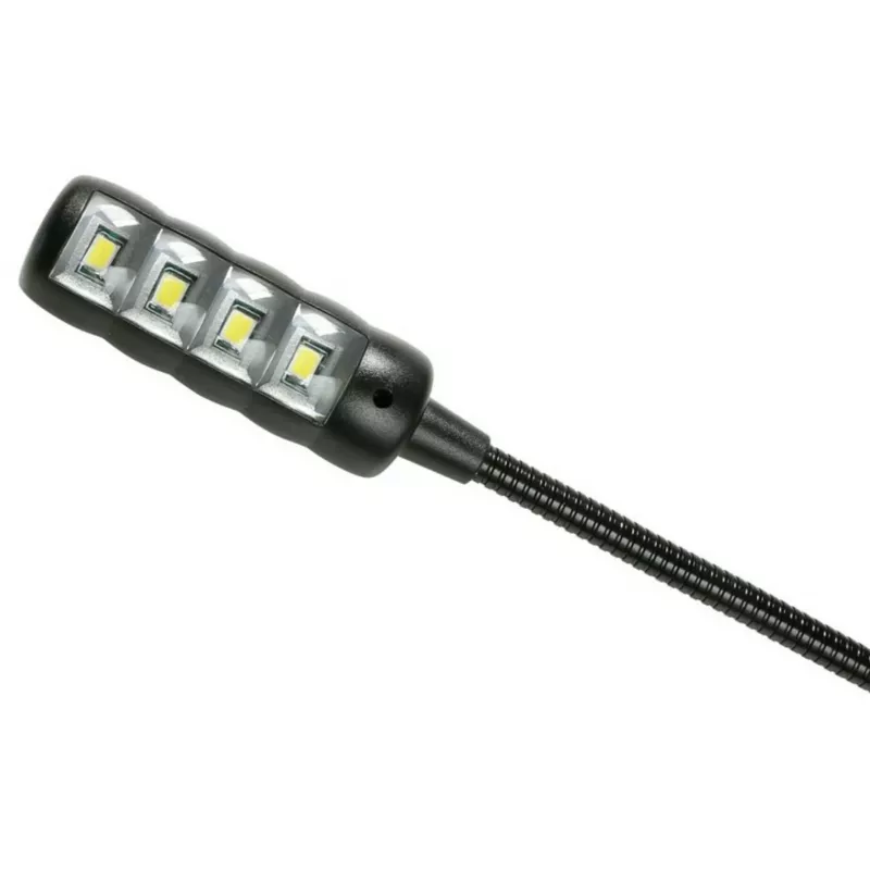 DSIT 19 inch ganzenhals-ledlamp wit - flexibele XLR-lamp voor mengpanelen en racks