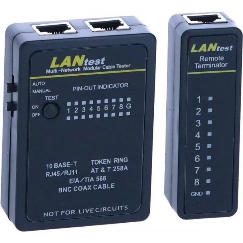 DSIT DC-CABLETEST-PRO netwerkkabeltester voor U/UTP, F/UTP en SF/UTP, Cat5/Cat6