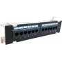 DSIT CAT 6a wandmontage-patchpaneel, 12-poorts UTP, zwart