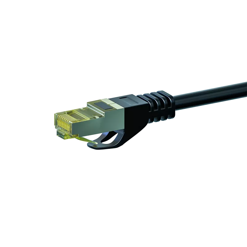 DSIT DC-70-005 Cat.7 S/FTP PiMF RJ45 netwerkkabel, 0,5 m, zwart