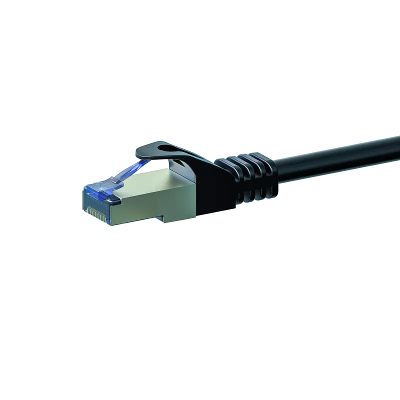 DSIT CAT 6a S/FTP LSOH netwerk-patchkabel, 15 m, zwart