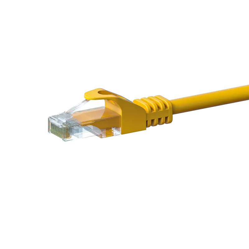 DSIT CAT5e U/UTP netwerkkabel, 3 m, geel, 100% koper, RJ45, 1 Gbit/s