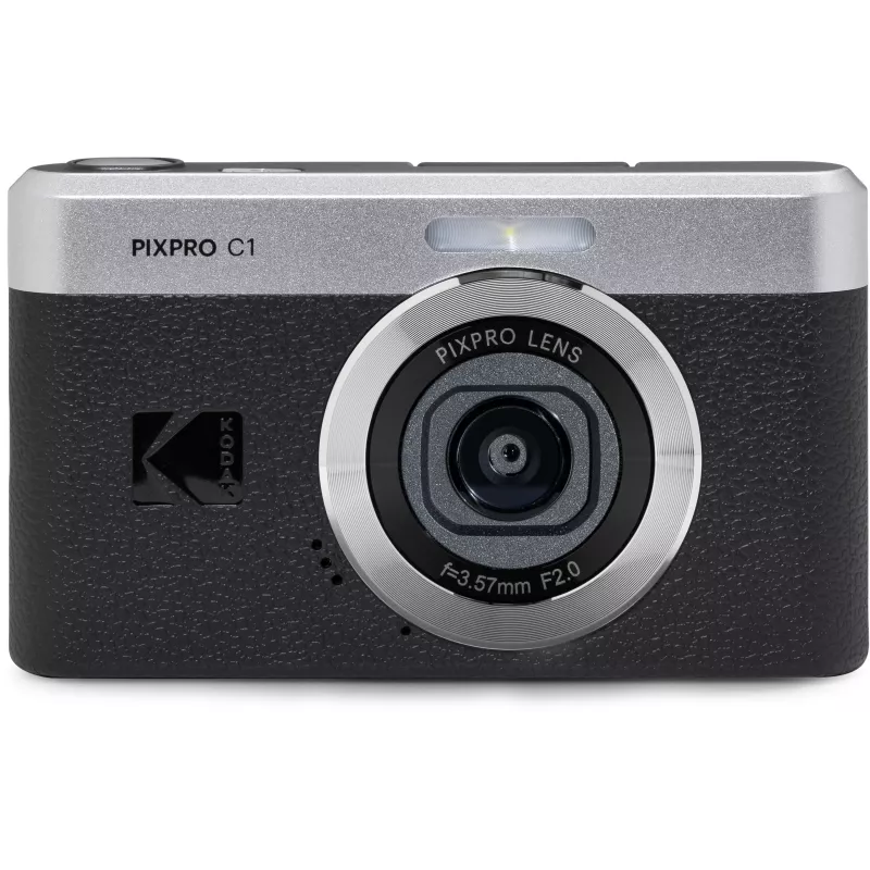 KODAK PixPro C1 zwart compacte digitale camera met 16GB SDHC-kaart