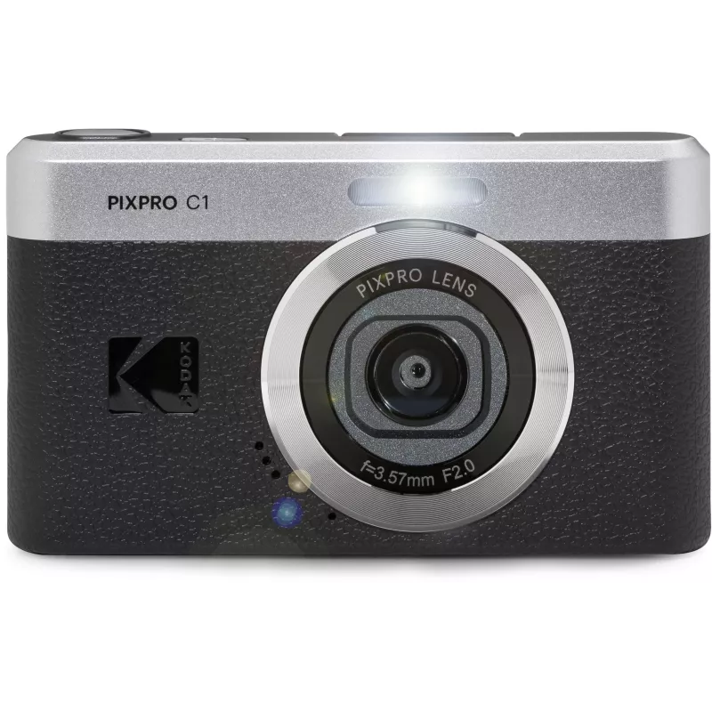 KODAK PixPro C1 zwart compacte digitale camera met 16GB SDHC-kaart