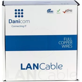 DSIT DANICOM CAT6A S/FTP 100m LSZH Fca bulk netwerk-installatiekabel