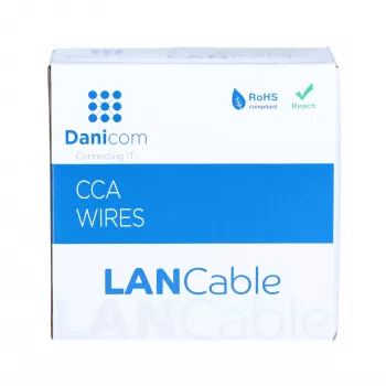 DSIT CAT5e F/UTP 50m flexibele grijze CCA-netwerkkabel op spoel (DC-FTP5CCA50-GRY)