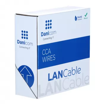 DSIT CAT5e SF/UTP netwerkkabel AWG 26/7 flexibel 100 meter grijs CCA