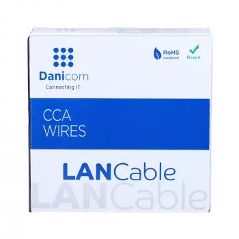 DSIT CAT5e SF/UTP netwerkkabel AWG 26/7 flexibel 100 meter grijs CCA