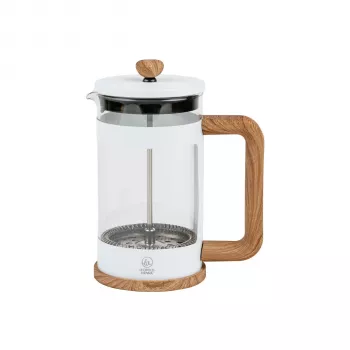 Leopold Vienna Franca French Press koffie- en theezetter, 600 ml, wit