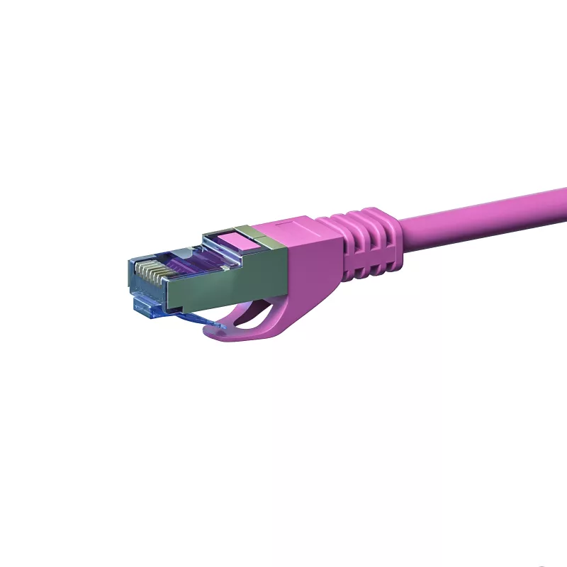 DSIT CAT 6a S/FTP LSOH netwerk-patchkabel, 15 m, roze