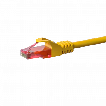 DSIT CAT6 U/UTP ethernet-patchkabel, 1m, geel, 100% koper