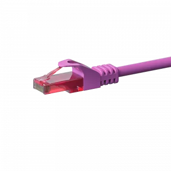 DSIT CAT6 netwerkkabel, U/UTP, 0,15 m, roze, 100% koper (DC-69-001)