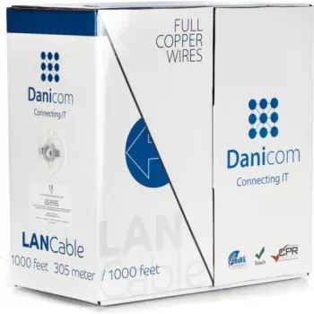DSIT DANICOM CAT6 100% koper UTP 305 m massieve ader kabel - LSZH (Cca) (DC-UTP6-305S-CCA)