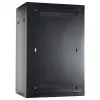 DSIT 18U wandmontage-serverkast met metalen deur, 600x450x900 mm, zwart