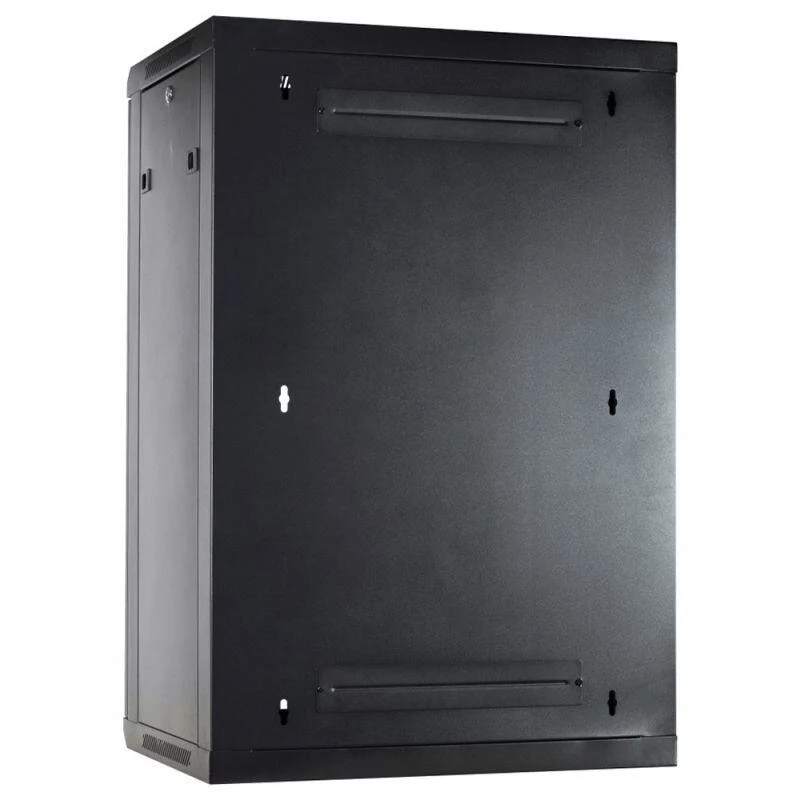 DSIT 18U wandmontage-serverkast met metalen deur, 600x450x900 mm, zwart