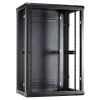DSIT 18U wandmontage-serverkast met metalen deur, 600x450x900 mm, zwart