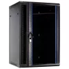 DSIT 27U wandmontage-serverkast met glazen deur, 600x600x1300 mm, zwart