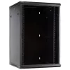 DSIT 27U wandmontage-serverkast met glazen deur, 600x600x1300 mm, zwart