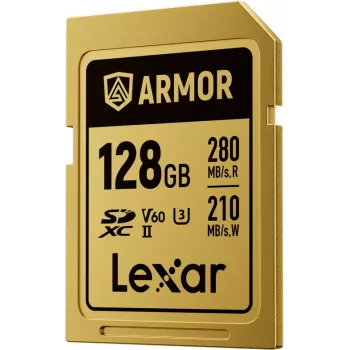 Lexar Professional ARMOR GOLD 128GB SDXC UHS-II V60 geheugenkaart (LSDAMGL128G-RNNNG)